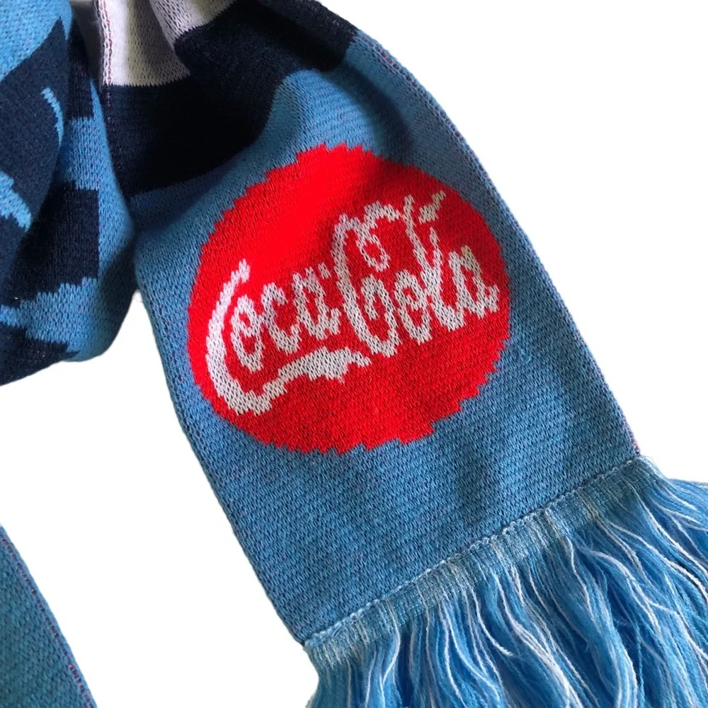 Tennessee Titans Blue Scarf Fan Gear Coke Coca-Cola Kroger Advertising Fringe