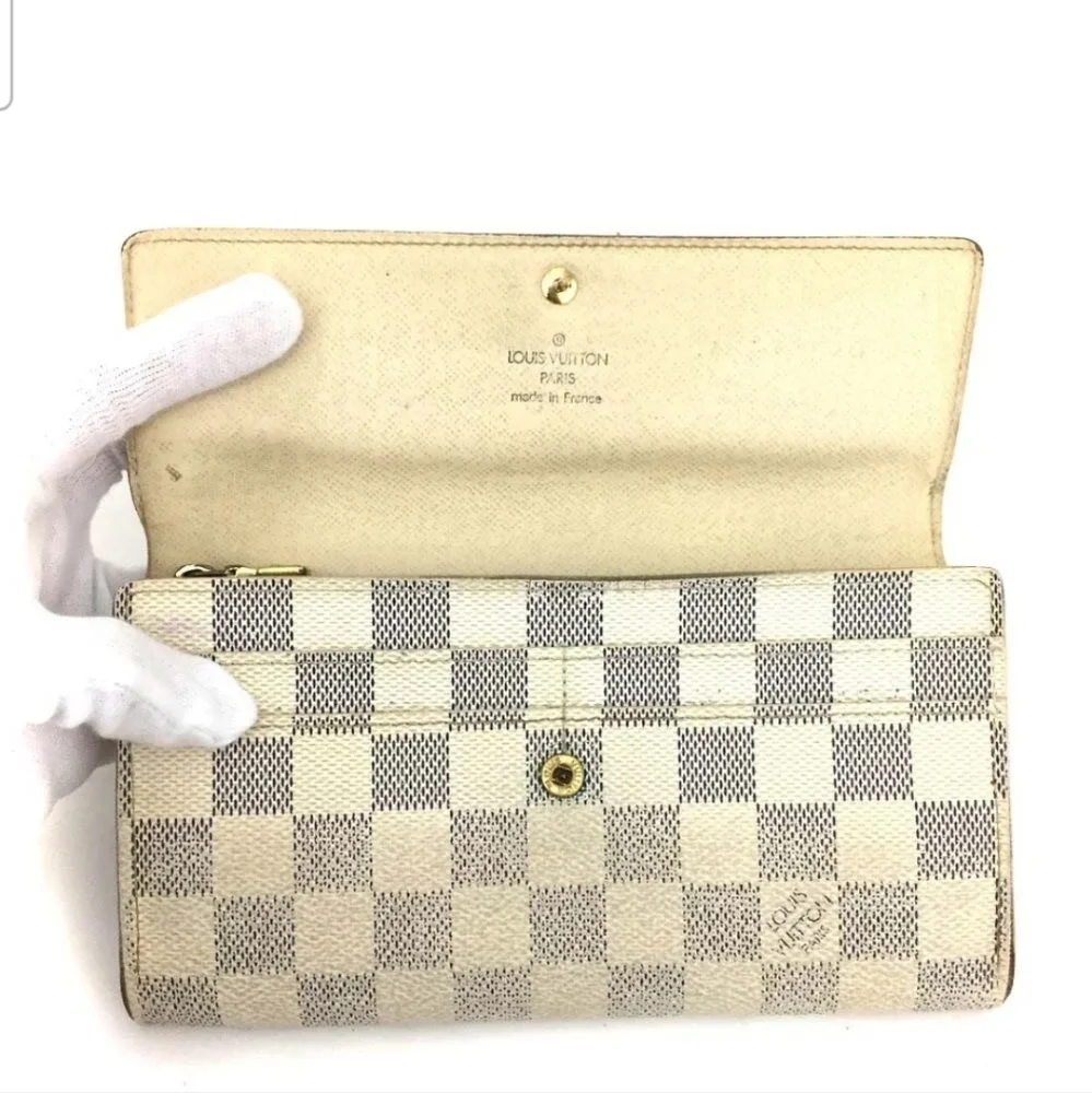 Louis Vuitton Damier Azur Porte Feuille Sarah Long Wallet