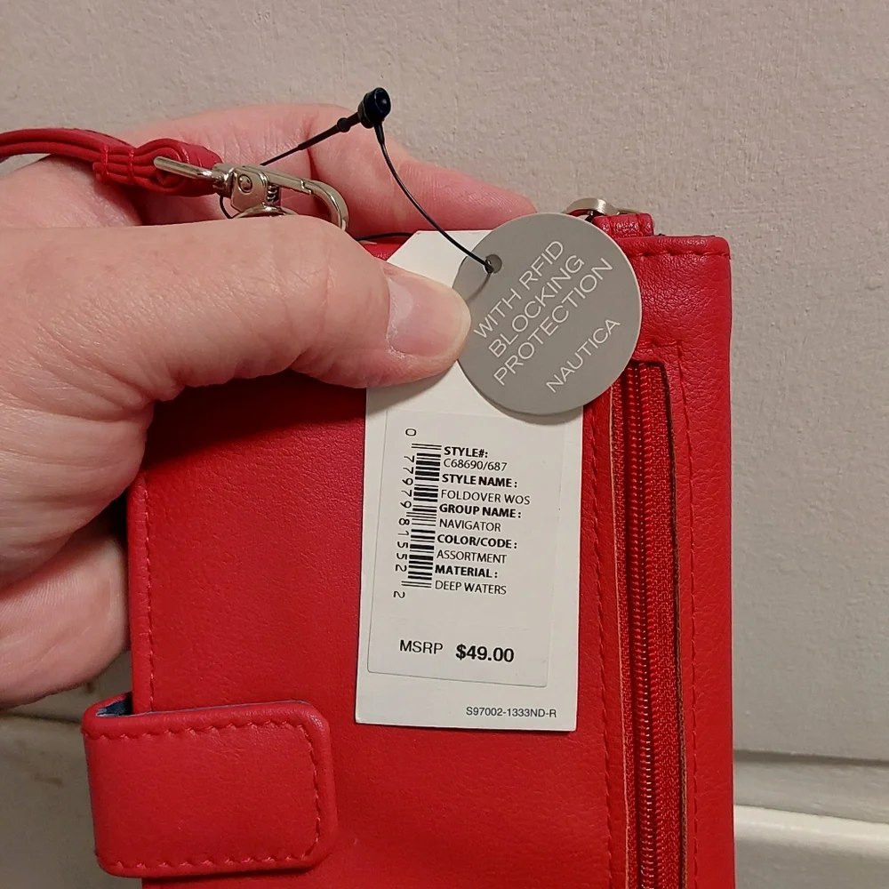Nautica Red and Blue Phone/Wallet w/RFID blocking