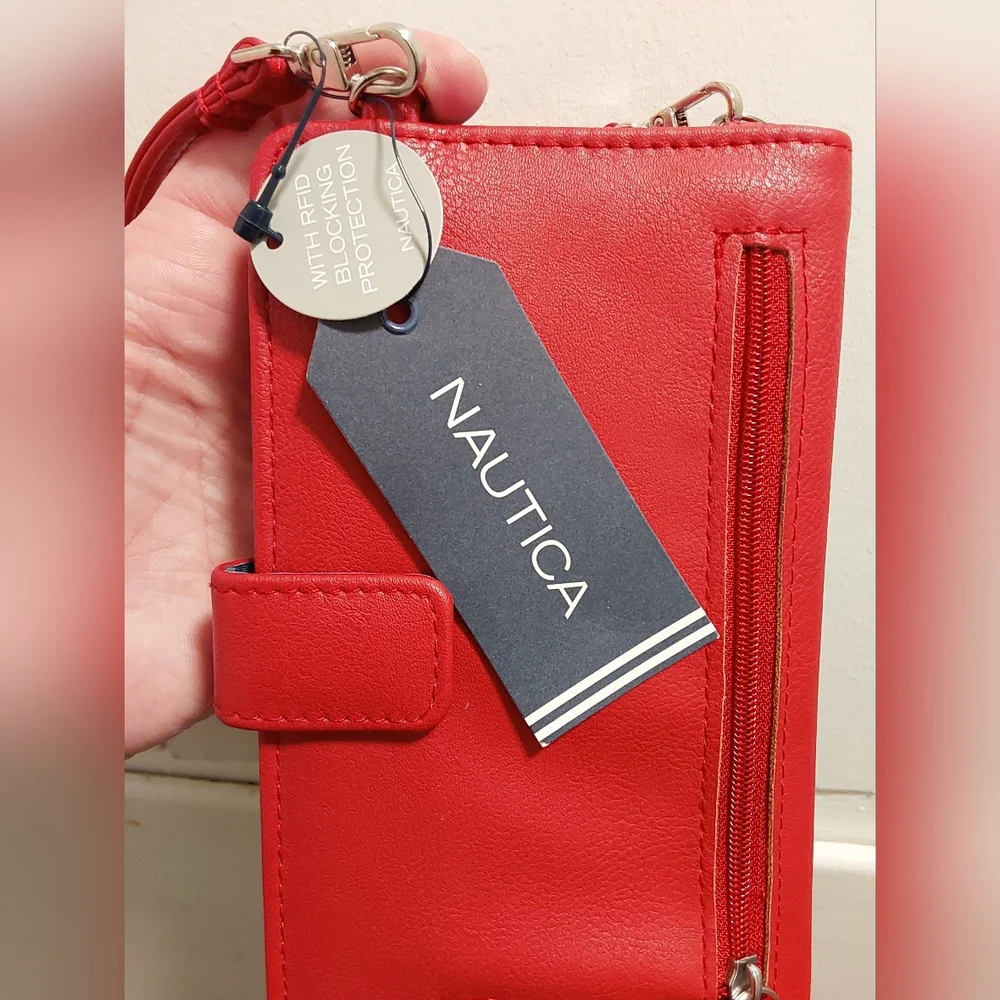 Nautica Red and Blue Phone/Wallet w/RFID blocking