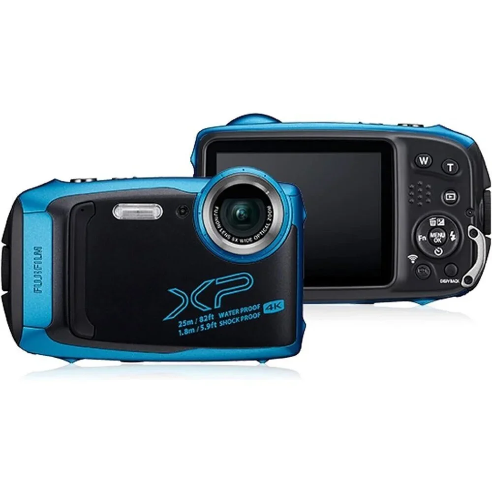 FujiFilm FinePix XP140 Digital Camera Waterproof Sky Blue Complete Bundle