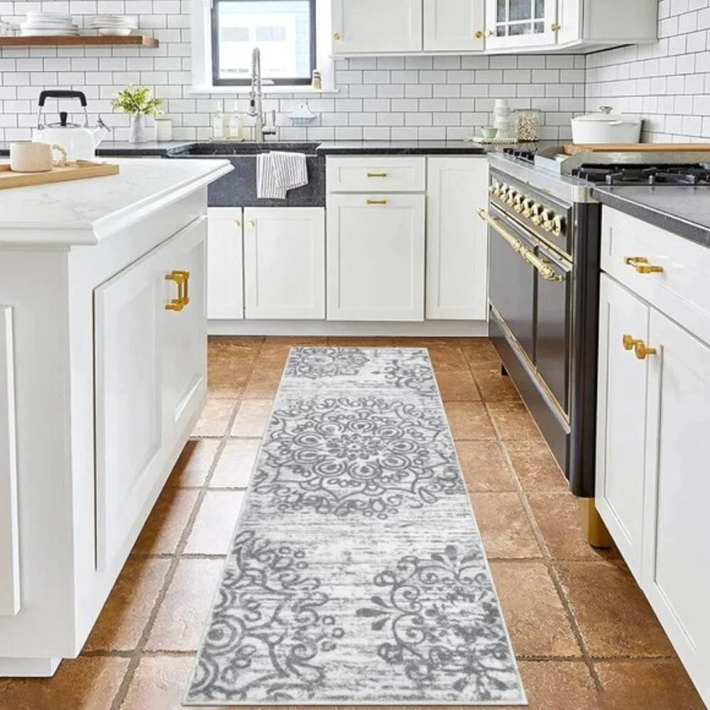 2x6ft Hallway Runner Rug, Washable Vintage Non-Slip Carpet for Entry & Kitchen