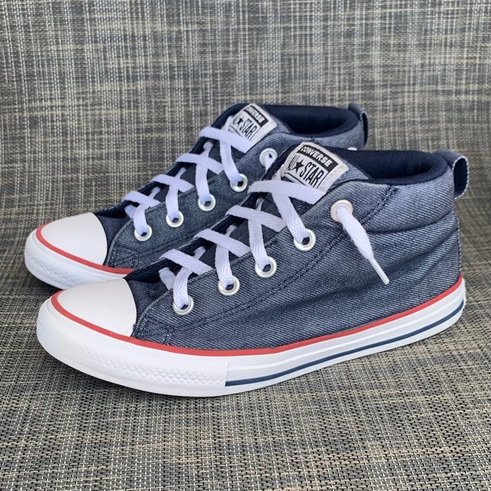 Converse Chuck Taylor All Star Street Summer Twill Mid Sneakers Youth size 3