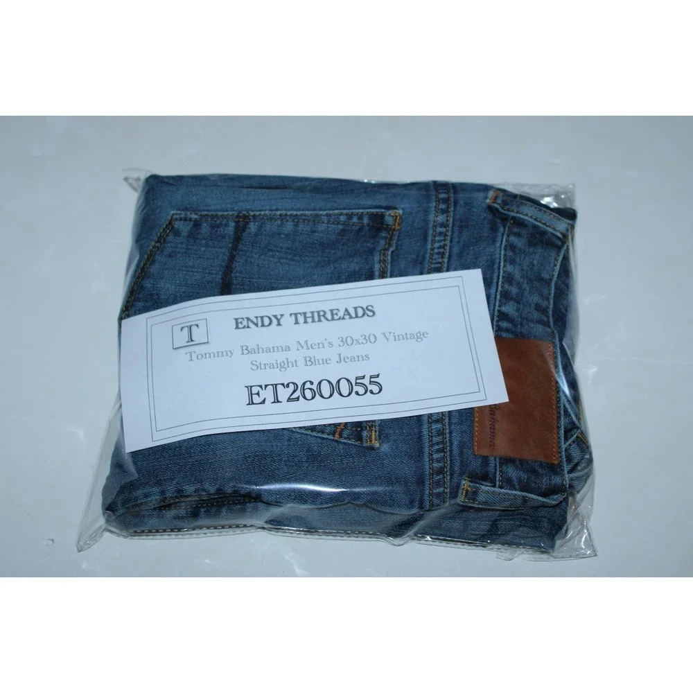 Tommy Bahama Men's 30x30 Vintage Straight Blue Jeans