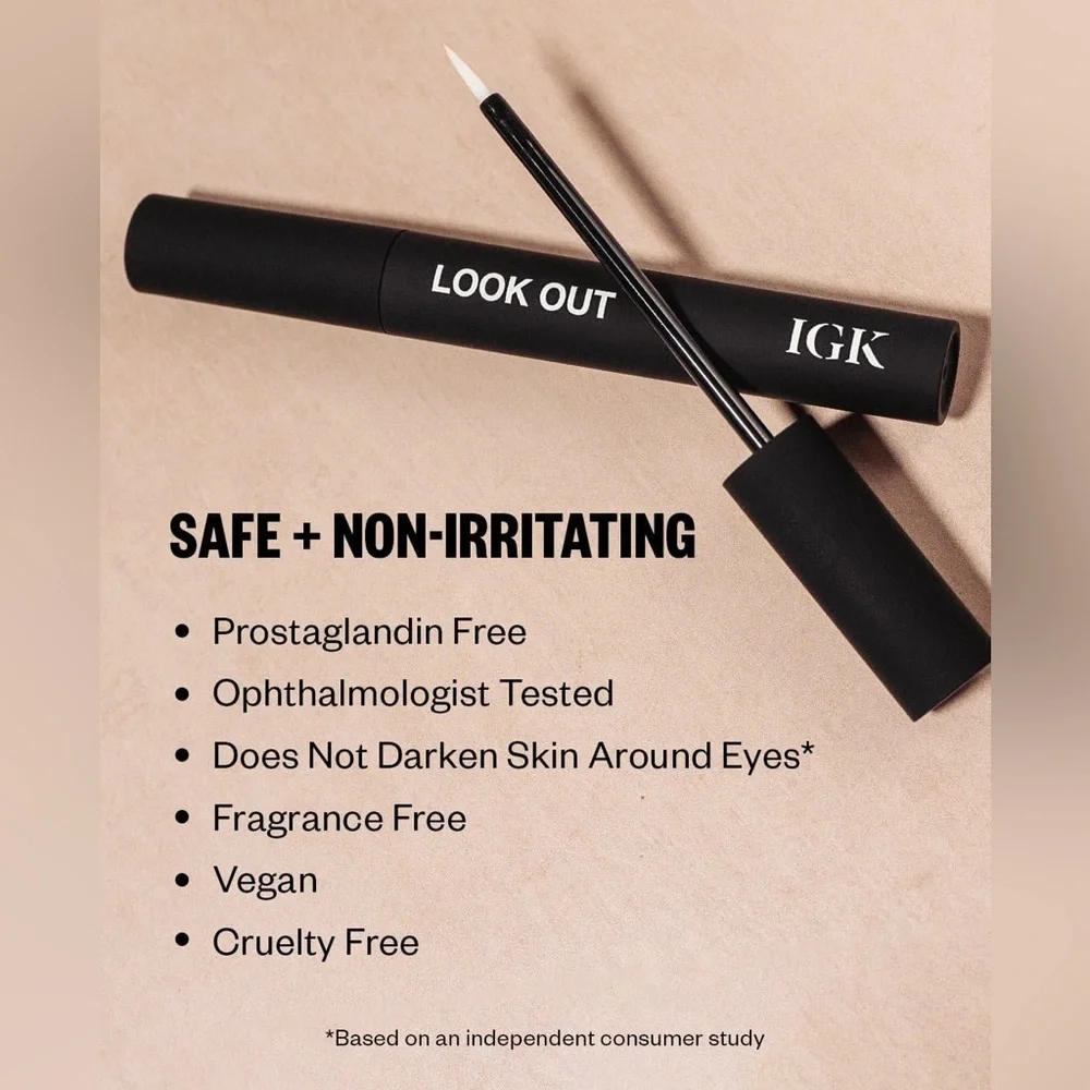 💜 IGK Look Out Lash serum and Brow Peptide Thicker, Fuller Lashes & Brows
