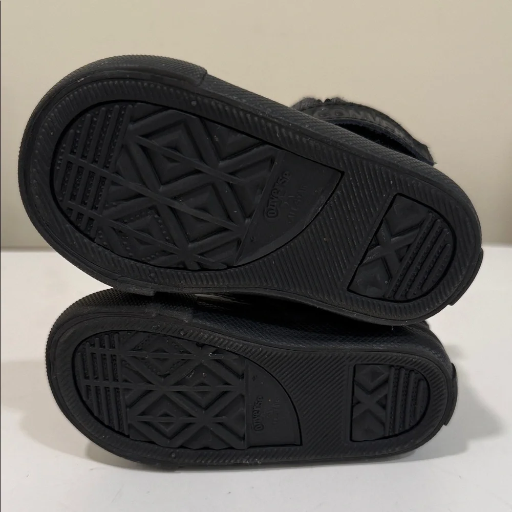Mint - Converse Leather Pro Blaze Strap Kids Black High-Top Sneakers ( sz 5)