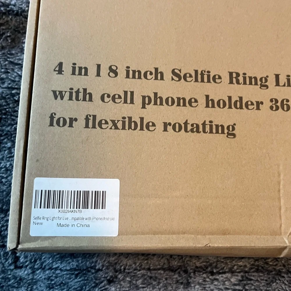 Selfie Ring Light with Cell Phone Holder - Black