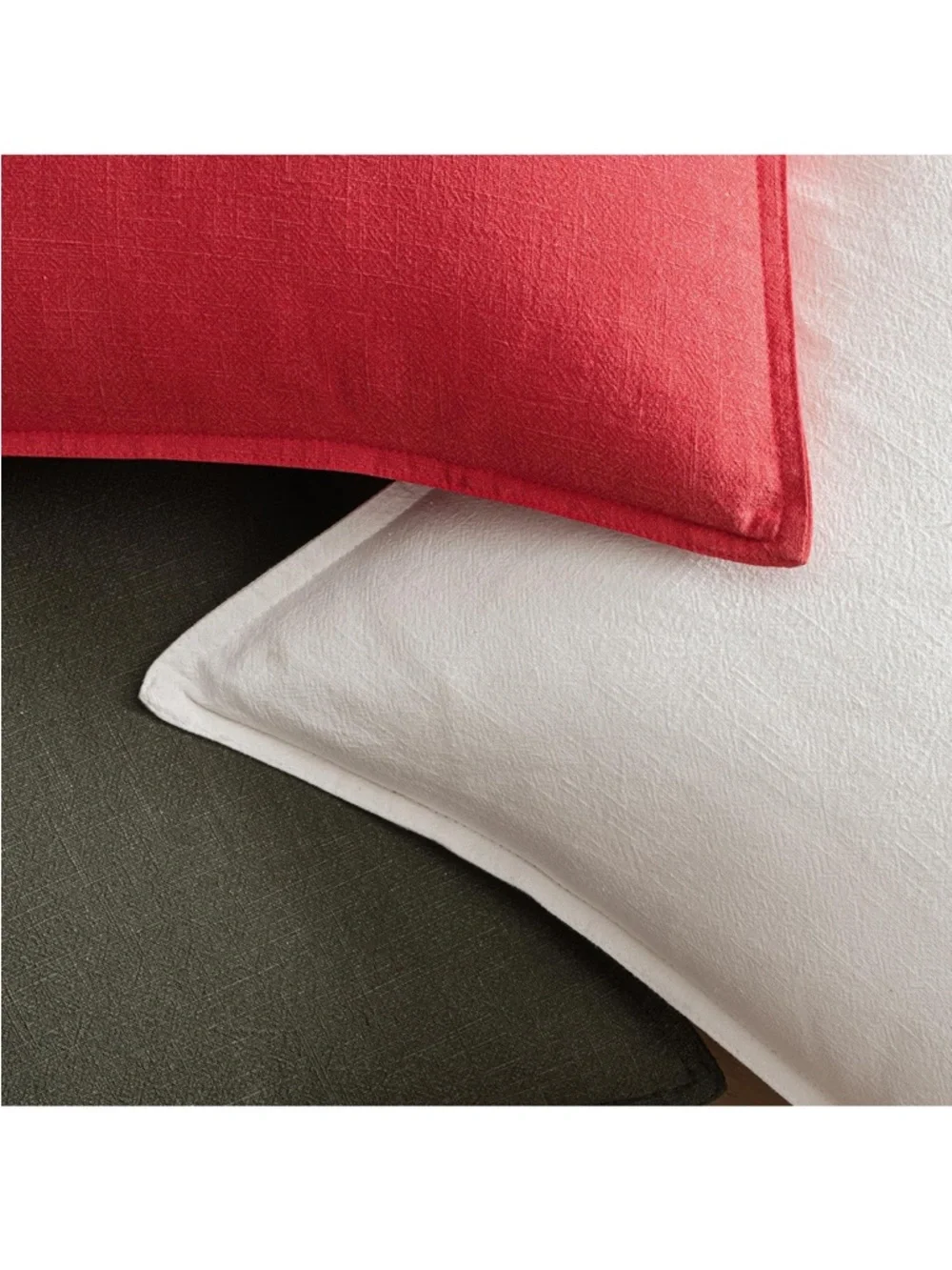 Throw Pillow Covers Decorative Linen 24x24 Red Boho Farmhouse Neutral 860-bb8-1