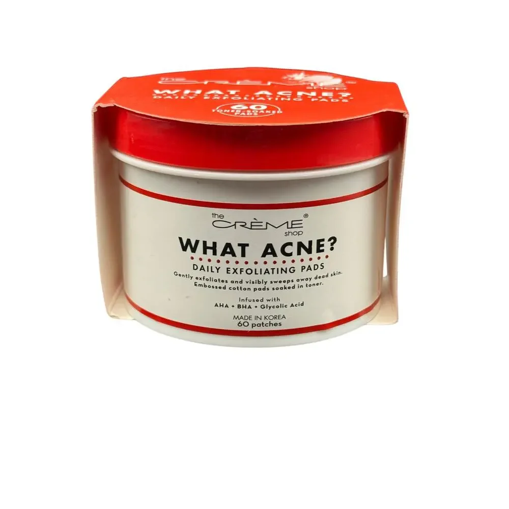 The Crème Shop What Acne Daily Exfoliating Pads Skincare 60 Toner-Soaked Pads