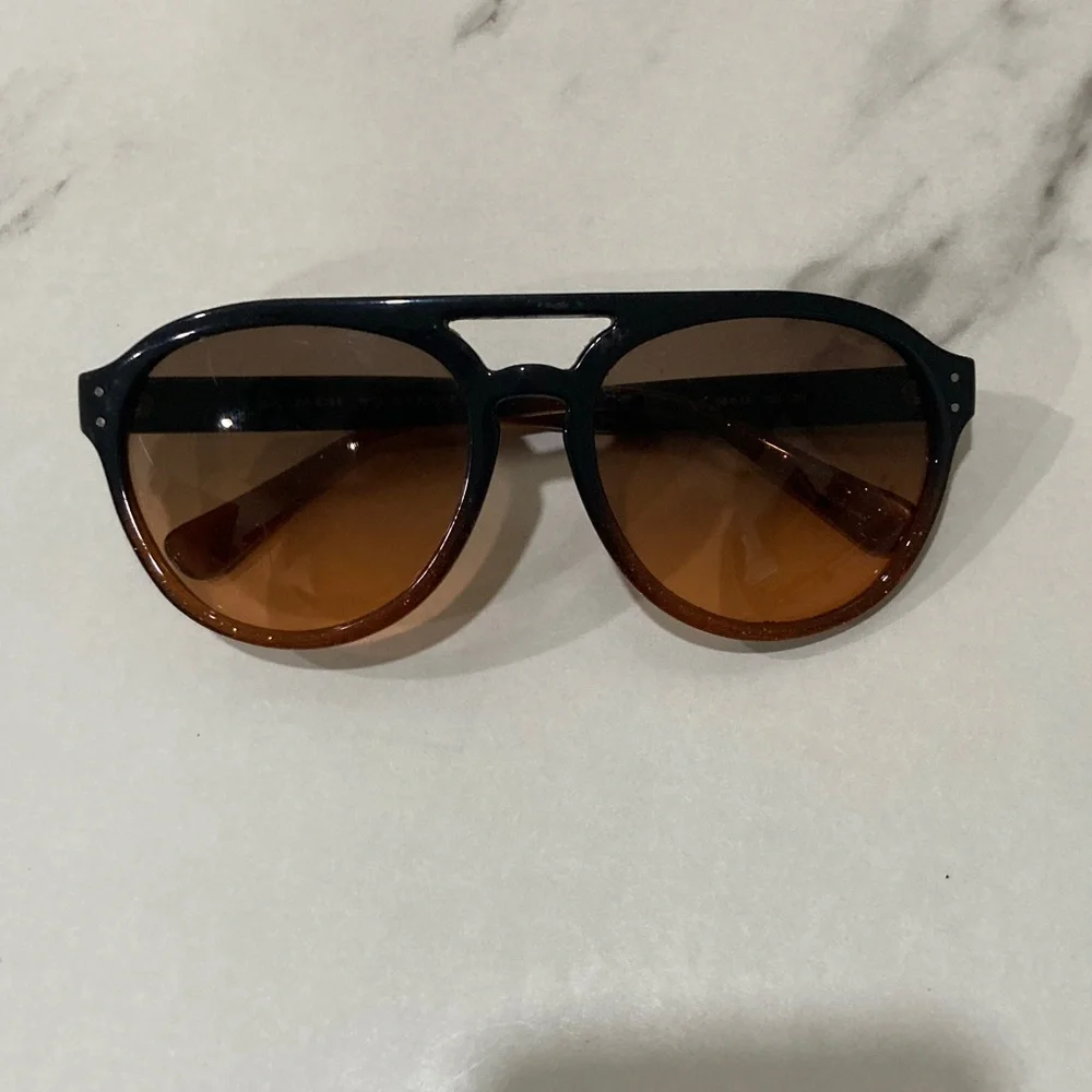 Coach Men's Pilot Sunglasses - Black & Brown