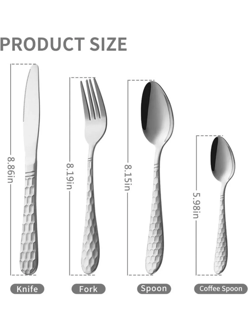 24-Piece Stainless Steel Silverware Set with Holder - Forks, Spoons & Knives for