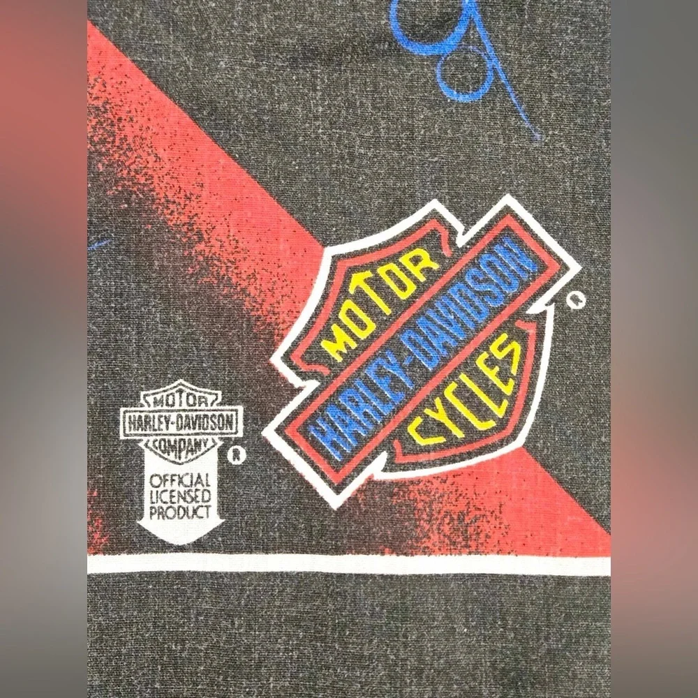 Vintage 1980s Harley Davidson USA Motorcycles Bandana HD 80s Screaming Eagle