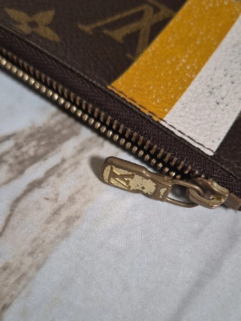 Louis Vuitton Monogram Key Pouch | “Bon Voyage” Custom
