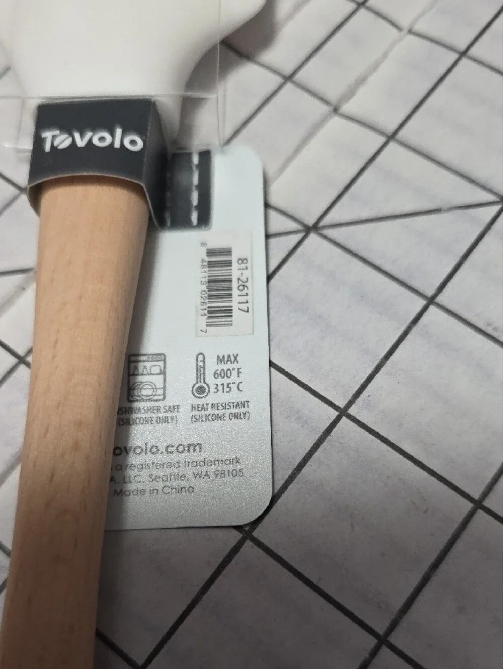 Tovolo Vampire Silicone Spatula W Wood Handle - White & Black, NIP,  Spatulart