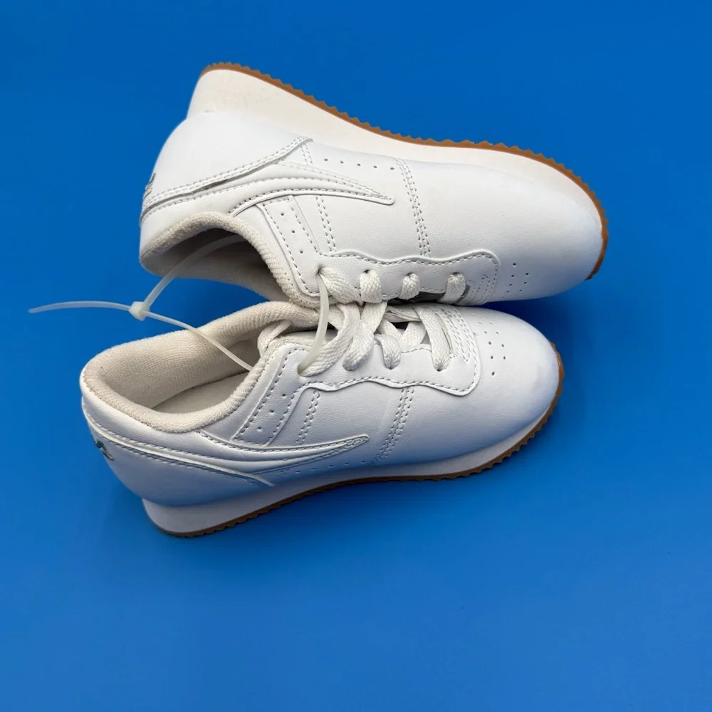 Fila Kids White‎ and Tan Sneakers