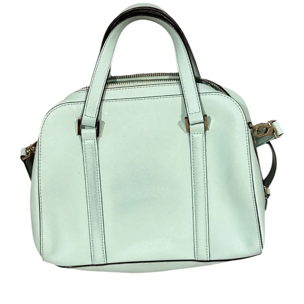 Authentic Kate Spade Newbury Lane Loden Leather Larger Satchel Bag.
