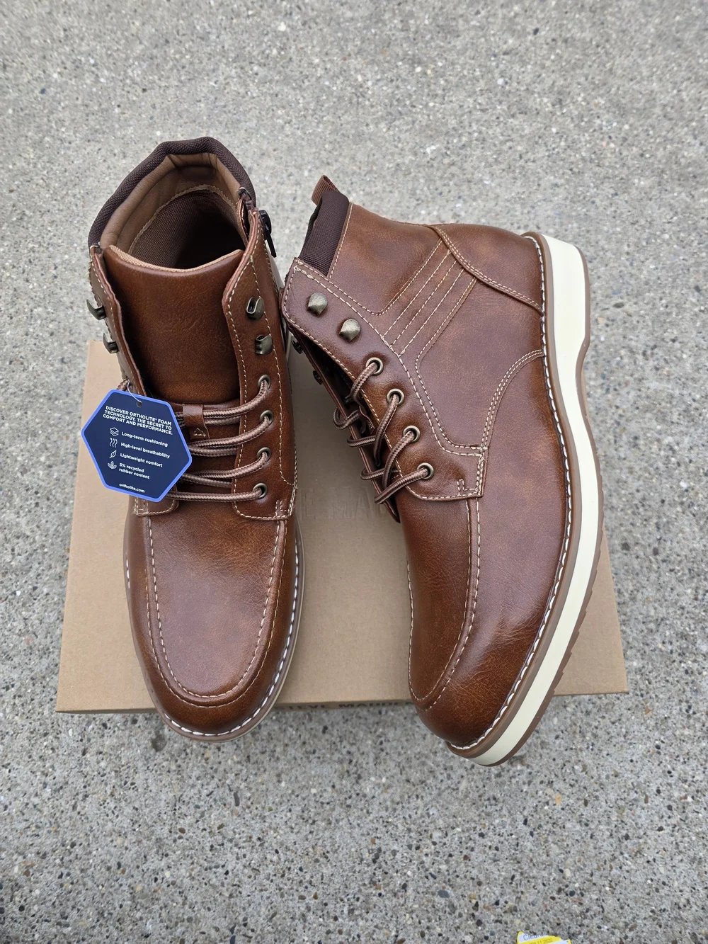 Steve Madden Leather Casual Boots Men Size 12