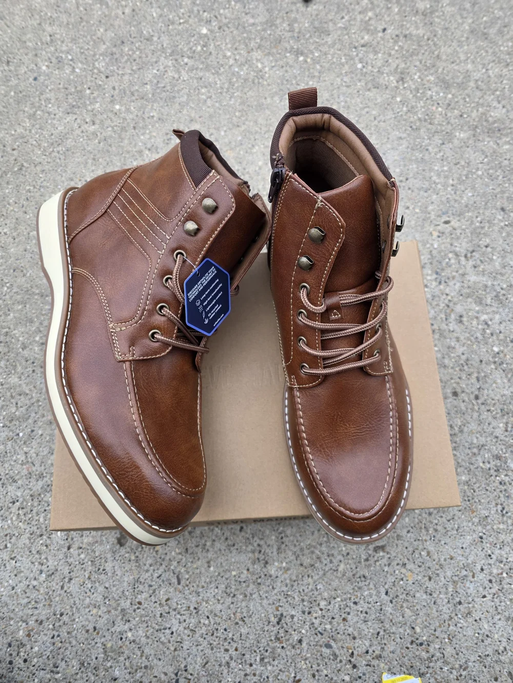 Steve Madden Leather Casual Boots Men Size 12