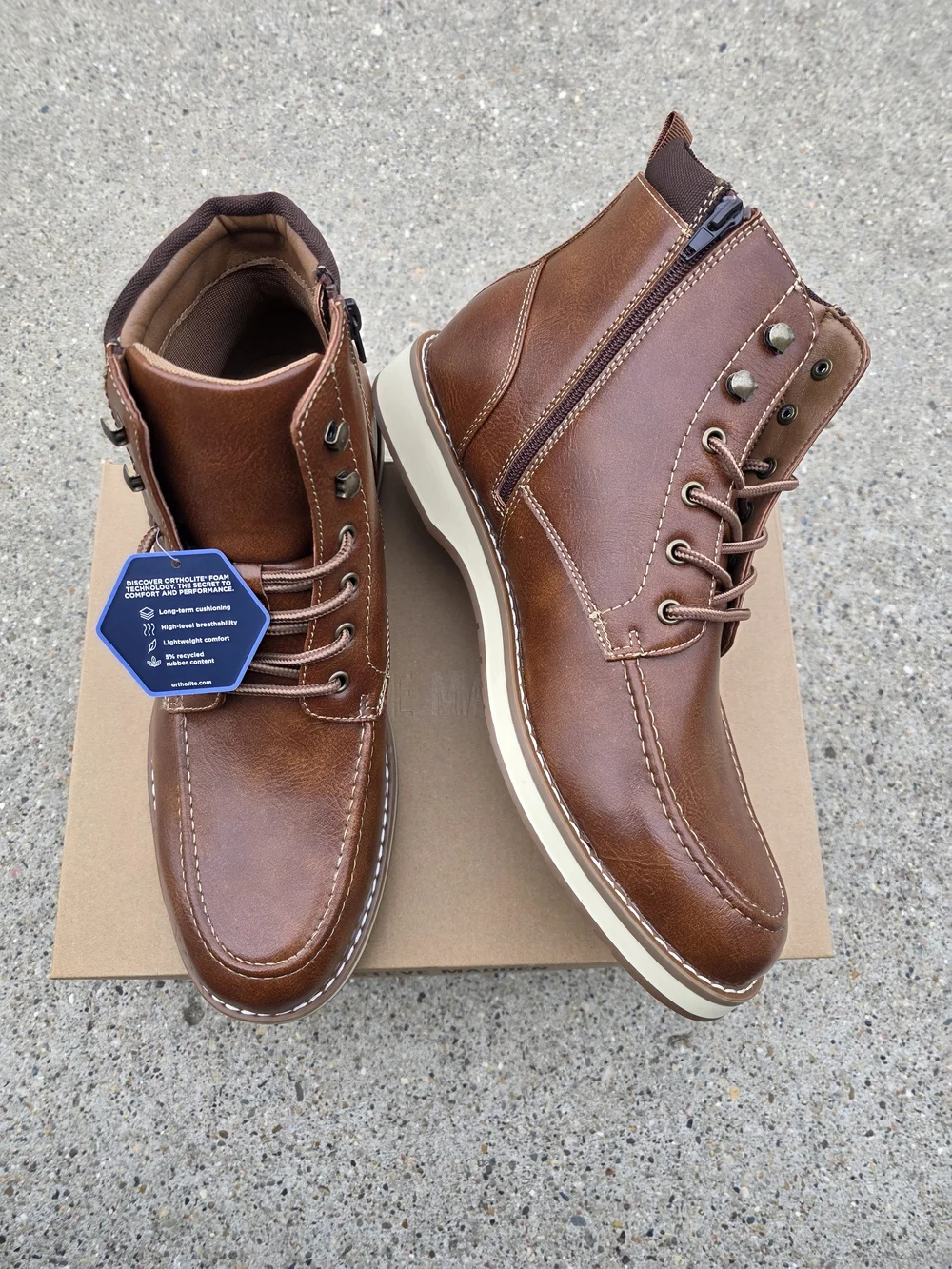 Steve Madden Leather Casual Boots Men Size 12