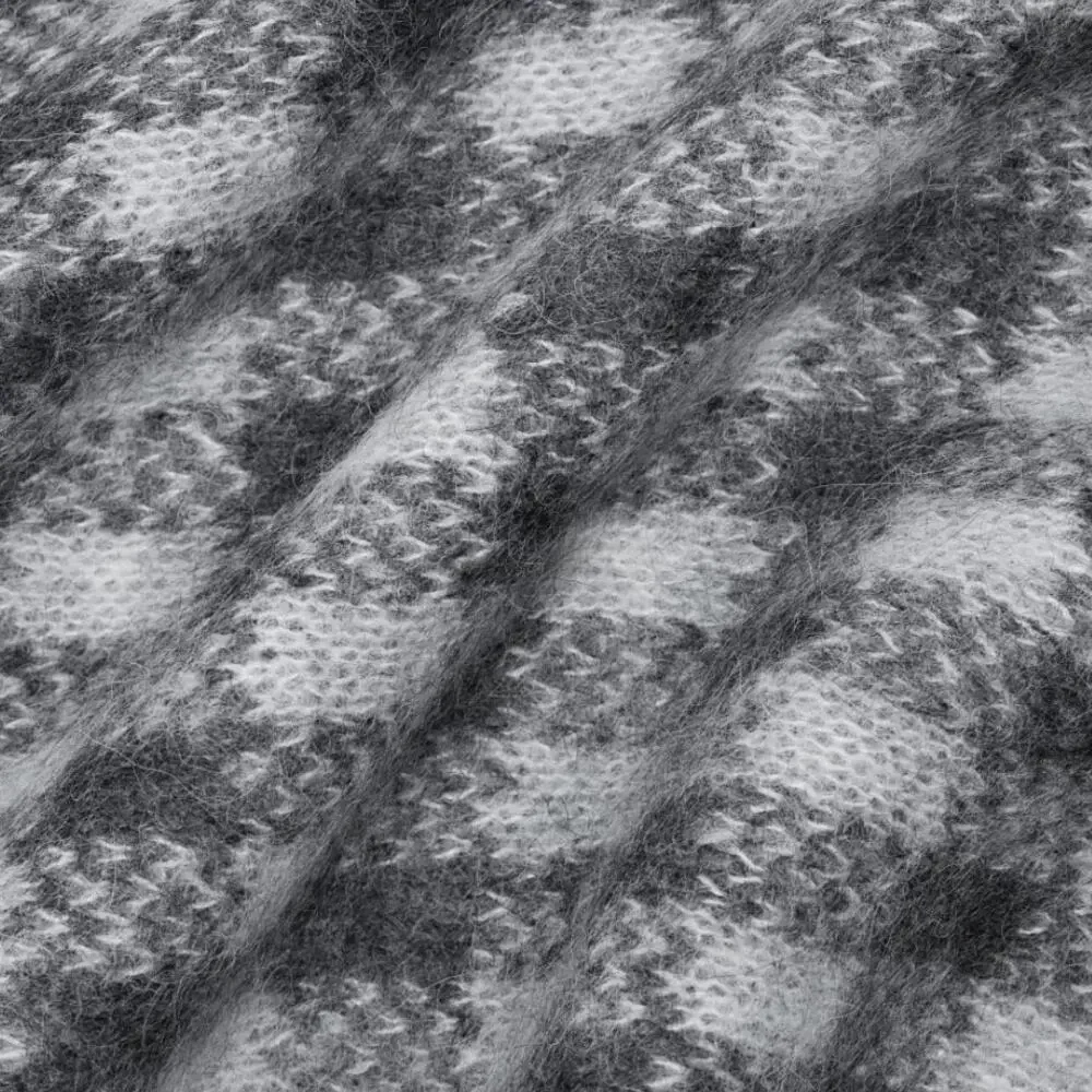 NWT Everlane The Alpaca Patterned Scarf in Gray‎ Check Christmas Gift