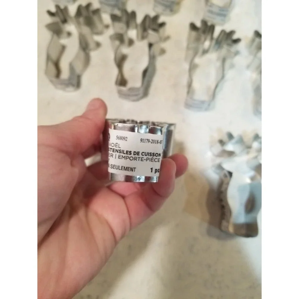 Set of 12 Metal‎ Reindeer Cookie Cutters