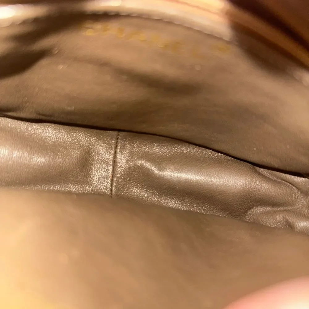 CHANEL Tan lizard Leather Crossbody Bag