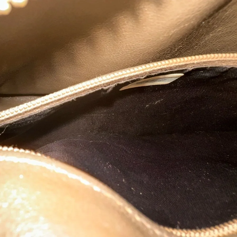 CHANEL Tan lizard Leather Crossbody Bag