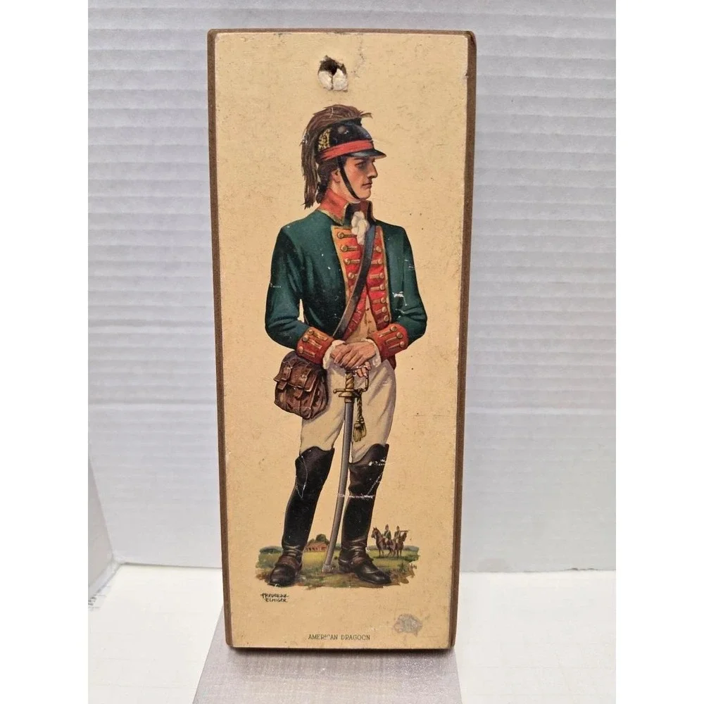 vintage 1950s or 1960s Frederick Elmiger American Revolutionary War wall plaques