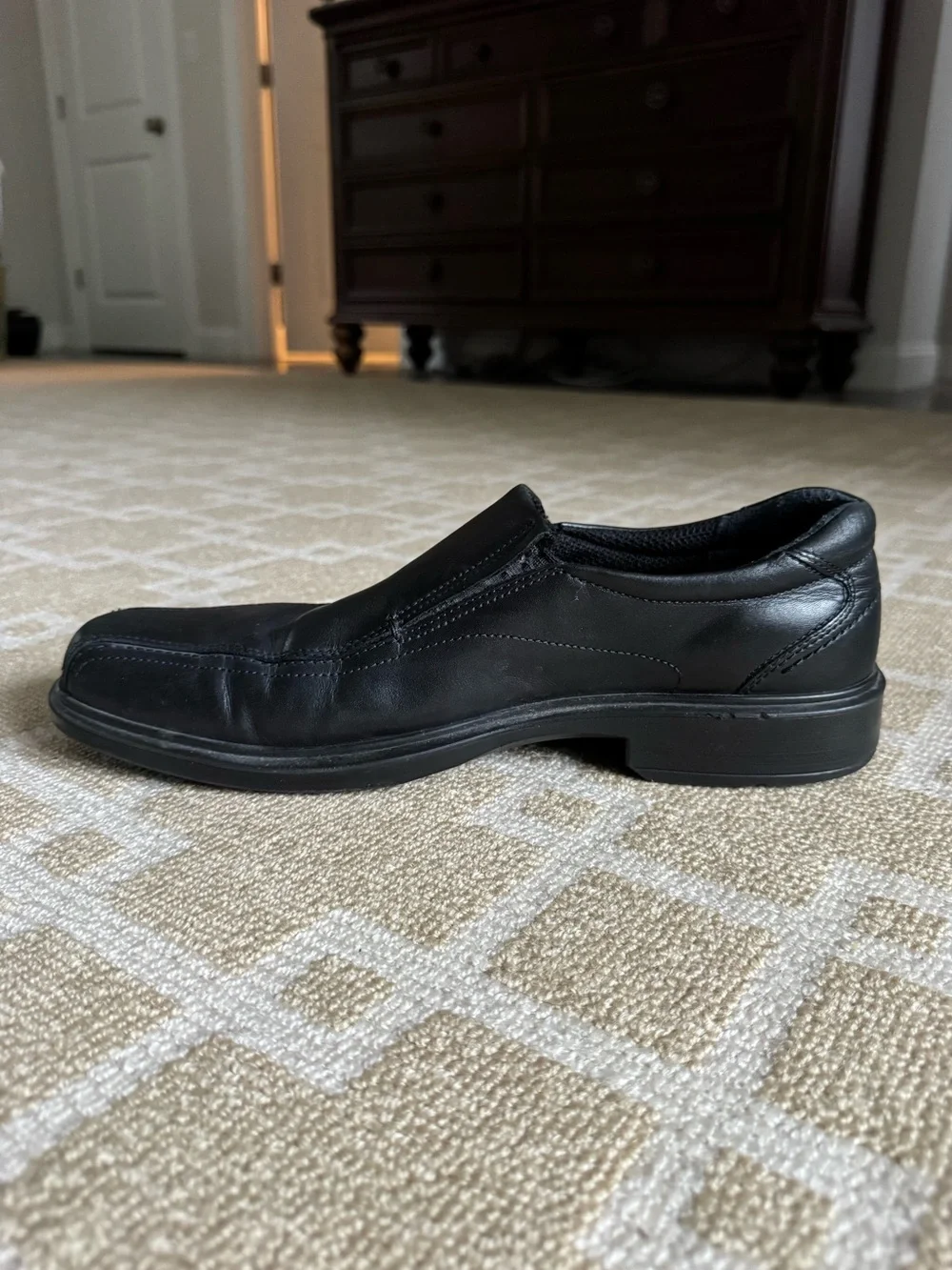 ECCO Black Leather Slip On Loafers Comfort Dress Shoes Men’s EU 47 (US 13)