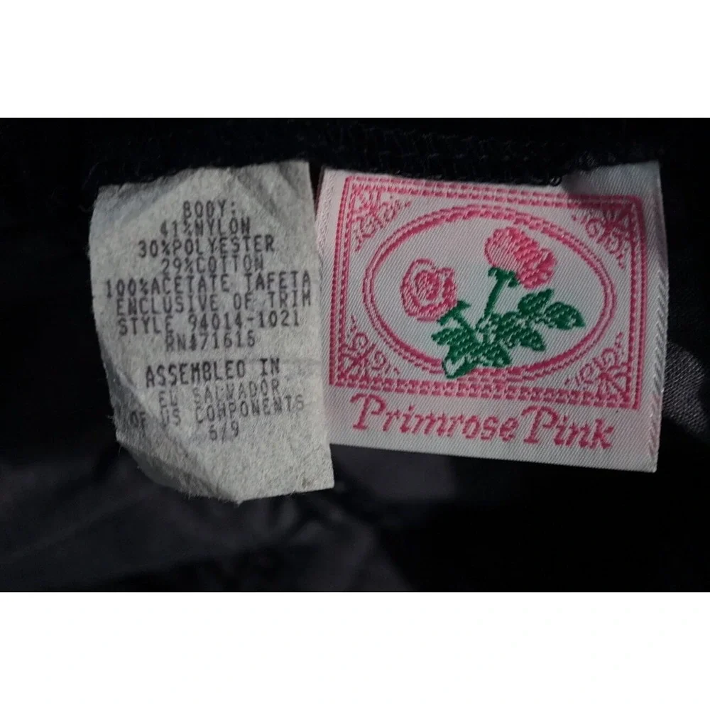 Vintage Primrose Pink Velvet Dress Kids 6 9M Plaid Ruffle Holiday Coquette