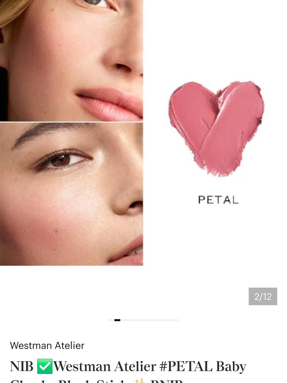 Westman Atelier Mini Baby Cheeks Blush In Petal ✨FREE GIFT WITH EVERY ORDER ✨