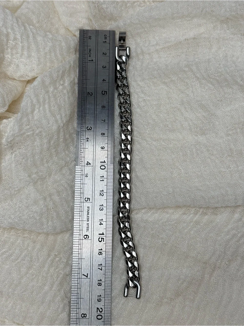 Chunky Silver Curb Chain Bracelet