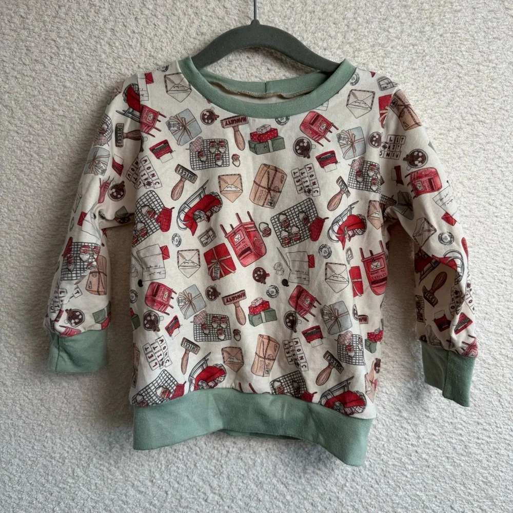 Wy Handmade‎ Kids Holiday Print Crewneck Sweatshirt Size 2T