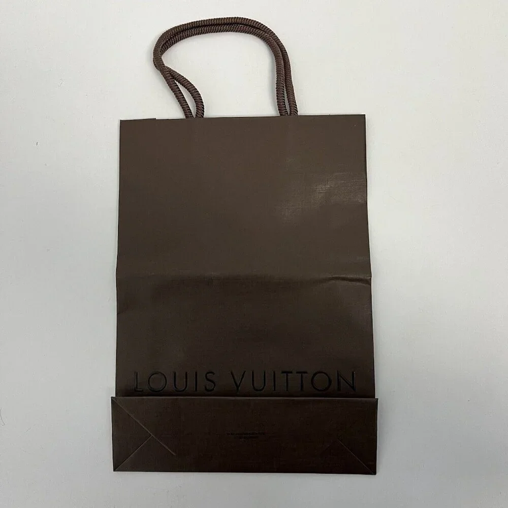 Authentic Louis Vuitton Paper Gift shopping Bag Brown
