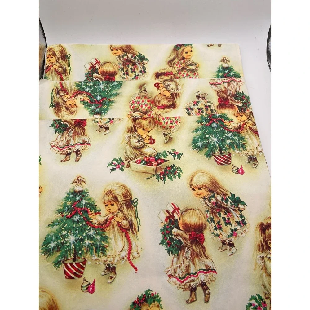 VTG Ephemera 1960's 1970's Christmas Wrapping Paper Unwrapped and Wrapped