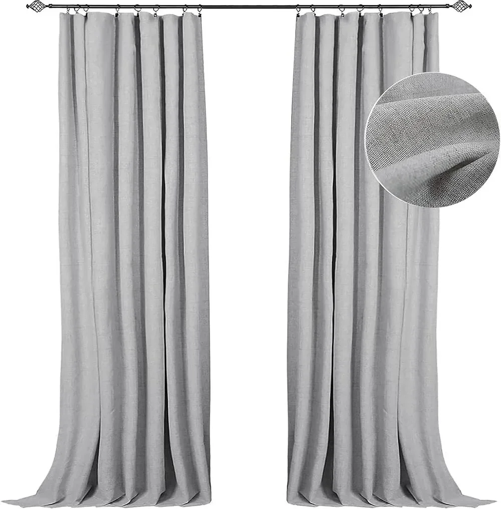 Blackout Curtains for Bedroom 63 In Long/50 in Wide Each Panel, Grey