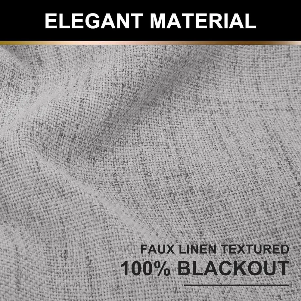 Blackout Curtains for Bedroom 63 In Long/50 in Wide Each Panel, Grey