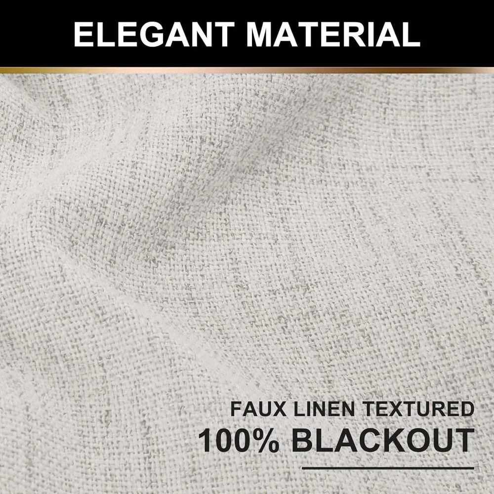 Blackout Curtains for Bedroom 84 In Long/50 in Wide Each Panel, Beige
