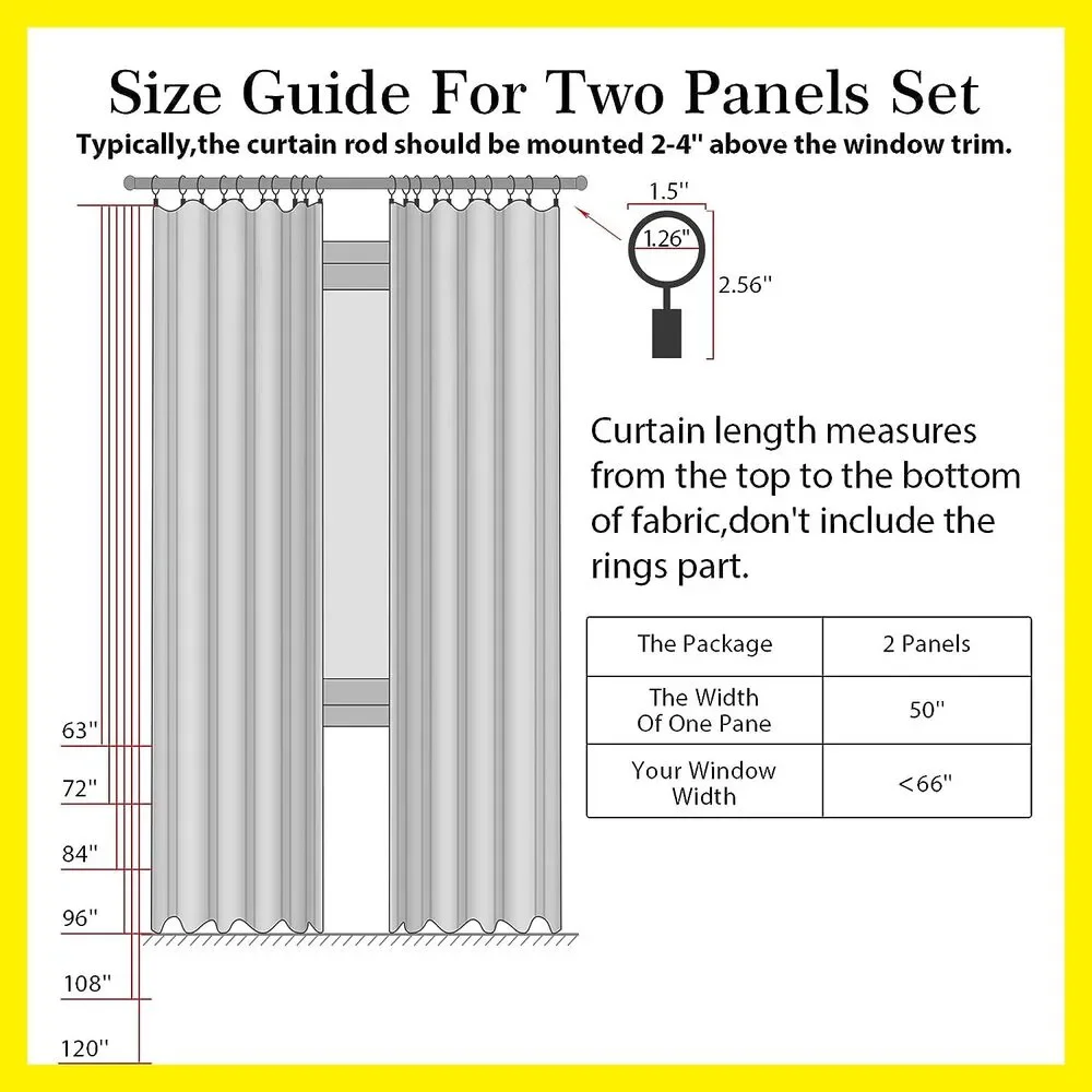 Blackout Curtains for Bedroom 84 In Long/50 in Wide Each Panel, Beige