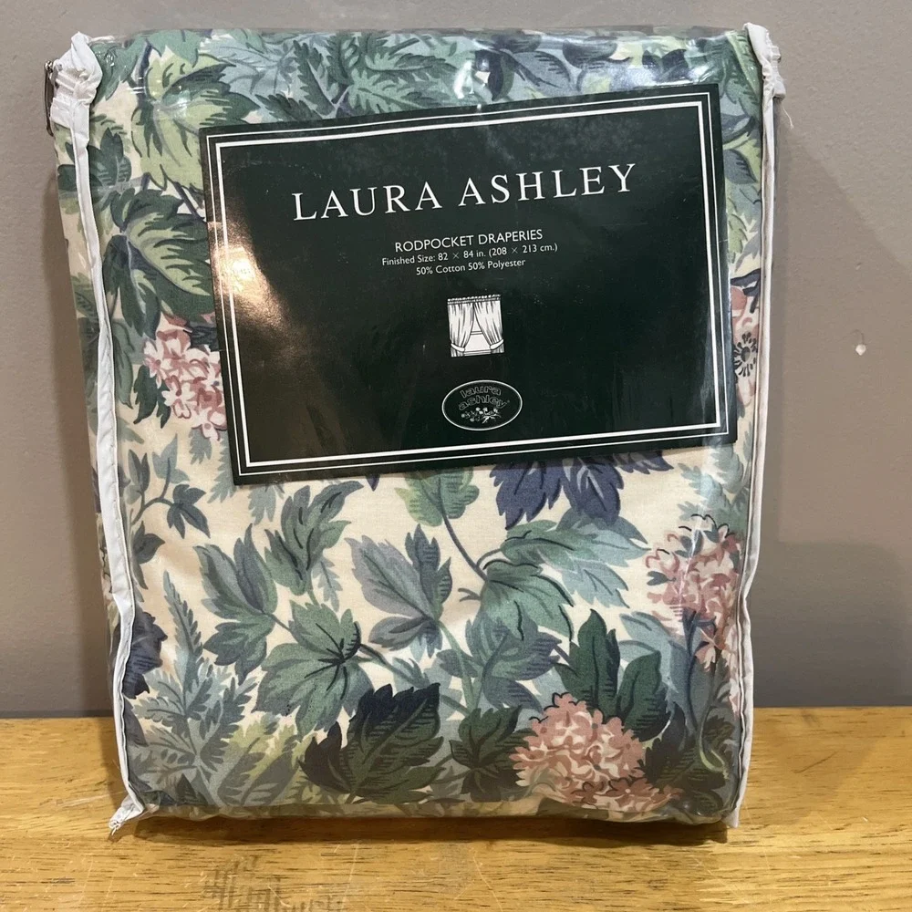 Laura Ashley ASHBOURNE Lined Rod Pocket Drapes‎ 82 x 84 NIP NEW-3 Available