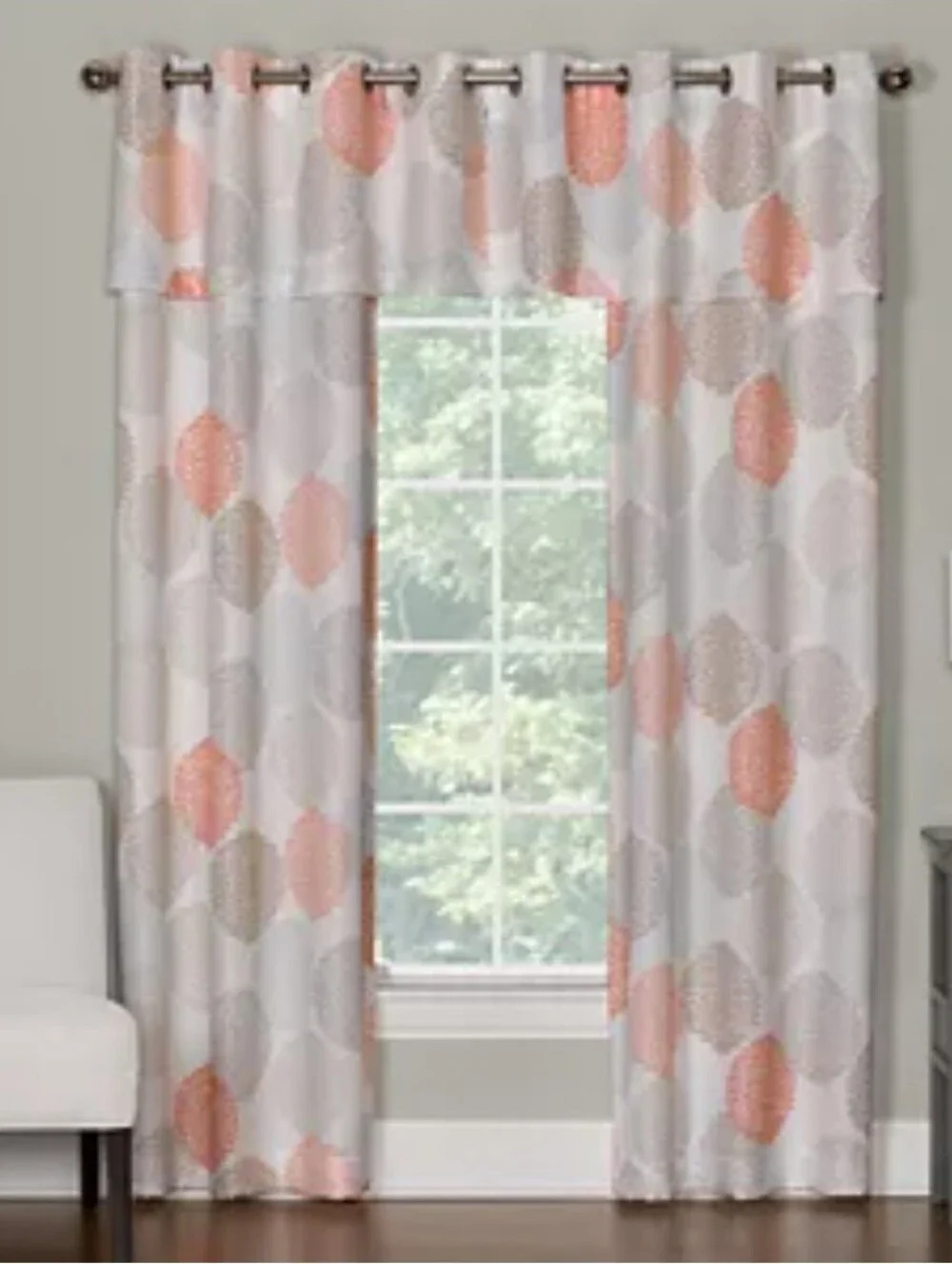 The Big One Grommet Top Pannels Window Curtains Dahlia Dot 80
