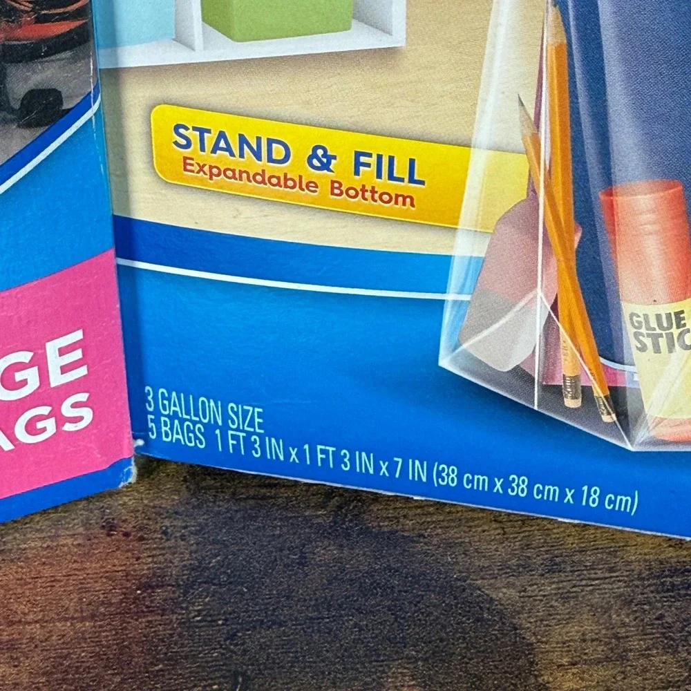 Ziploc Big Bags (2) XL & LG Stand & Fill Storage Bags NEW DISCONTINUED