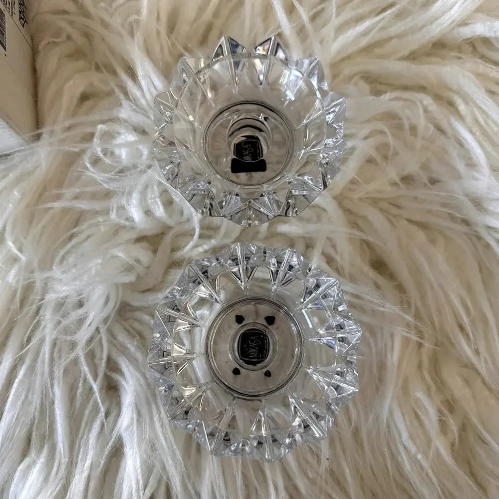 Mikasa Crystal Candle Holders Set EXCELSIOR XY 379/338 2