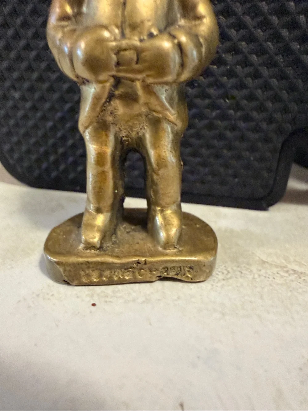 Vintage miniature solid brass figurine of a leprechaun Home Accents