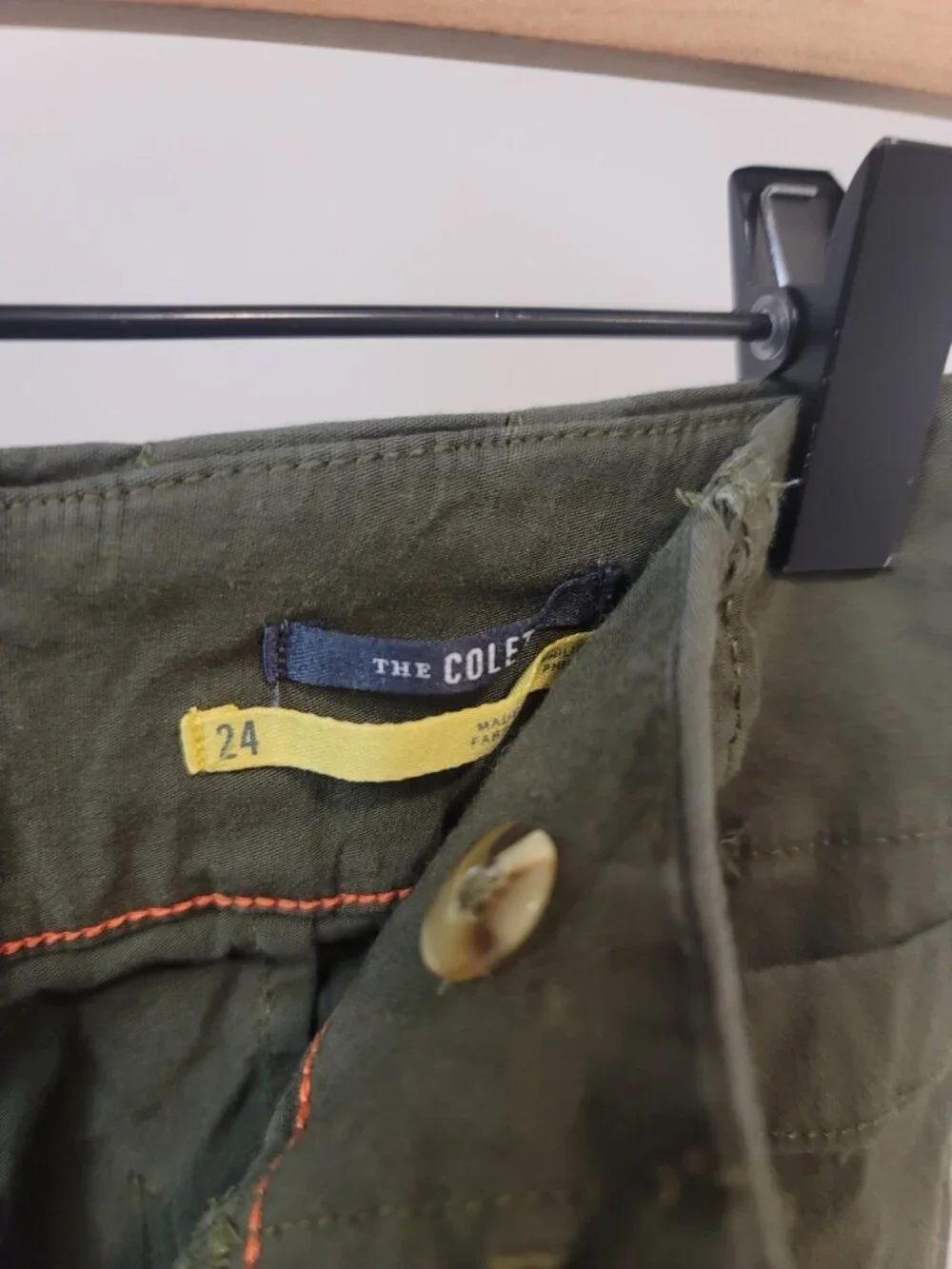 Anthropologie Maeve Colette Wide Leg Pants Olive Green Linen Size 24 High Rise