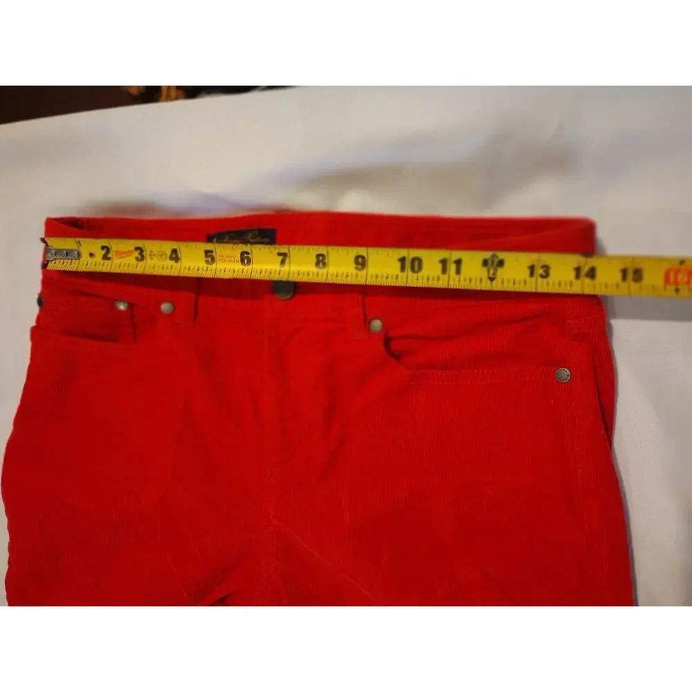 Brooks Brothers Red Pants Womens Size 8 Corduroy Stretch Classic Straight Pocket
