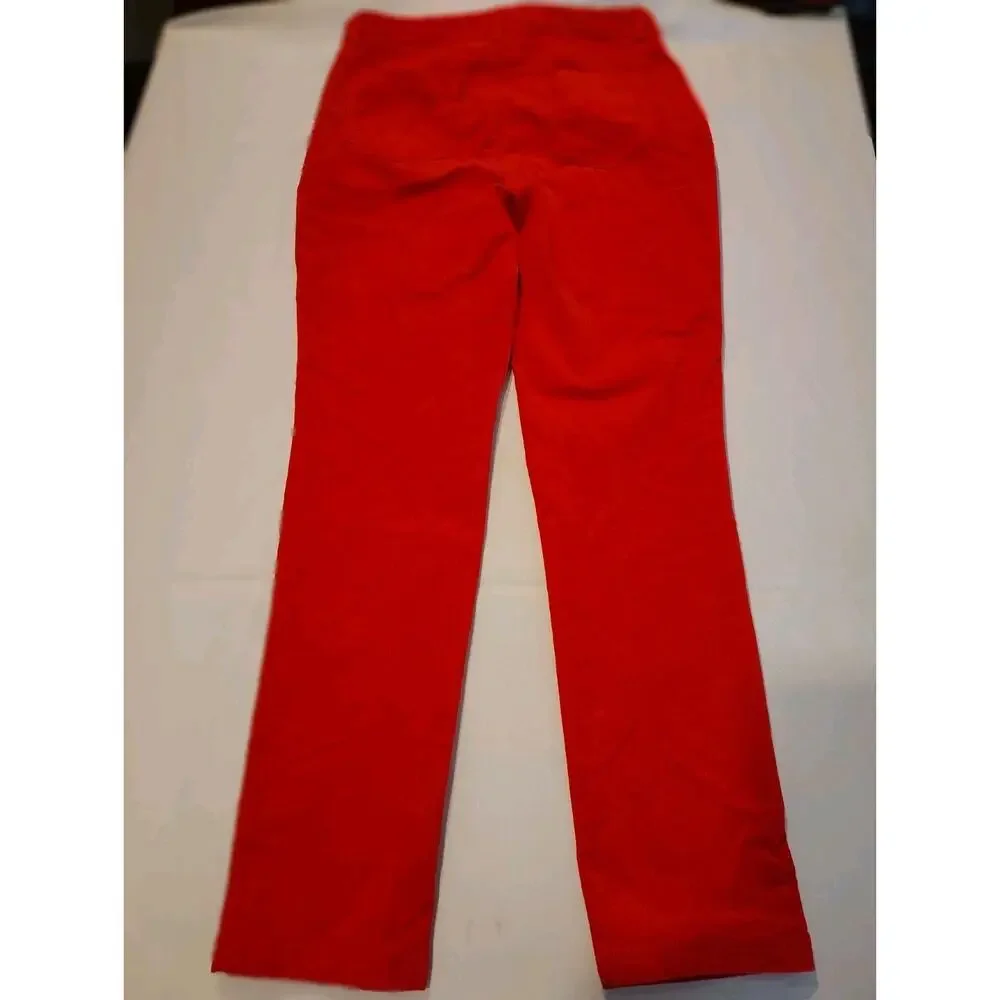 Brooks Brothers Red Pants Womens Size 8 Corduroy Stretch Classic Straight Pocket