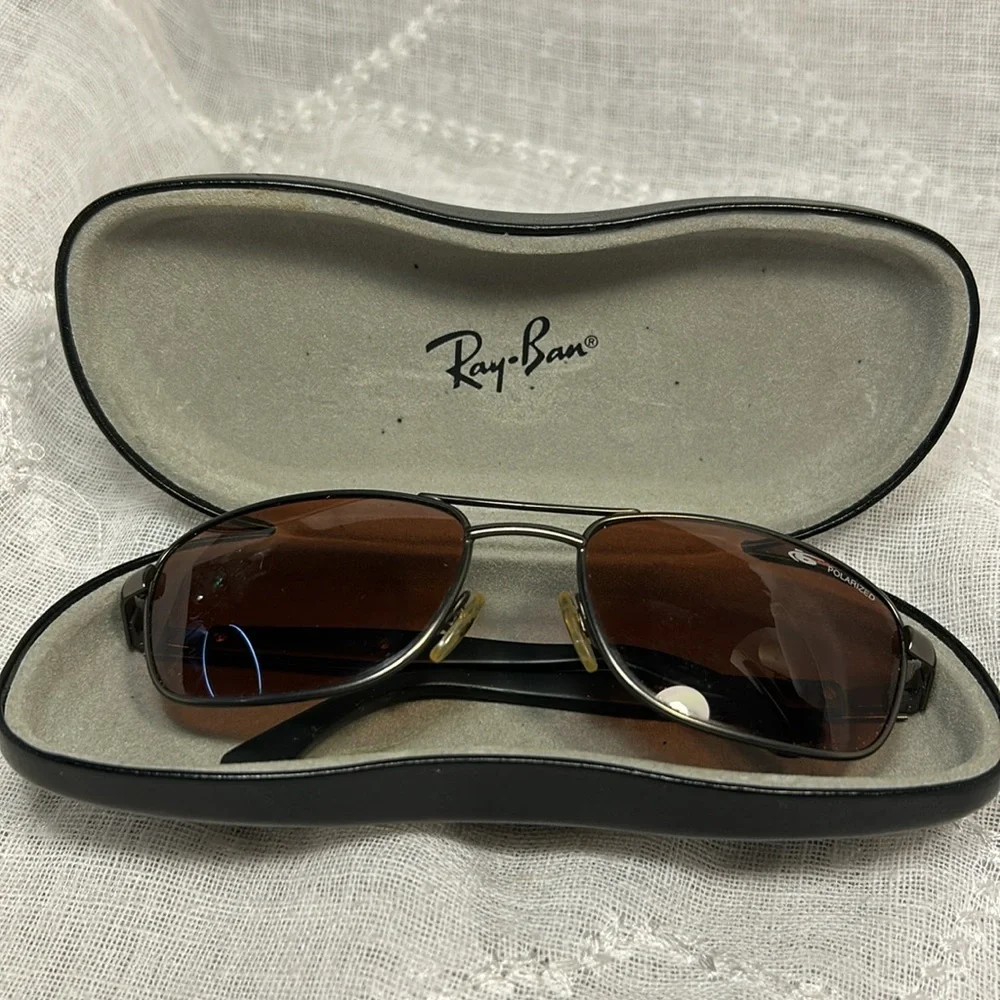 Bolle polarized sunglasses with Ray-Ban case