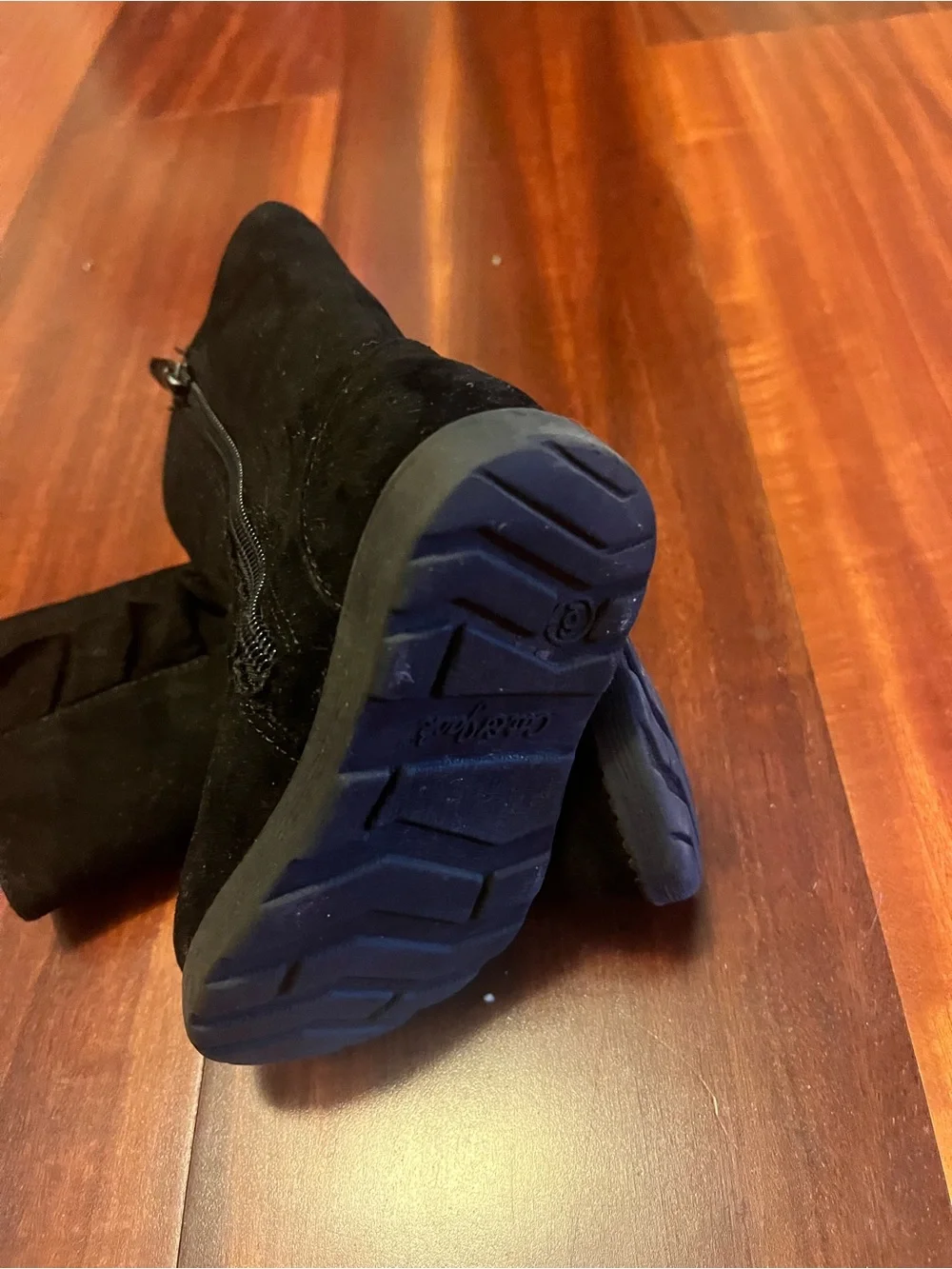 Black Ruffle Winter Boots size 6 toddler