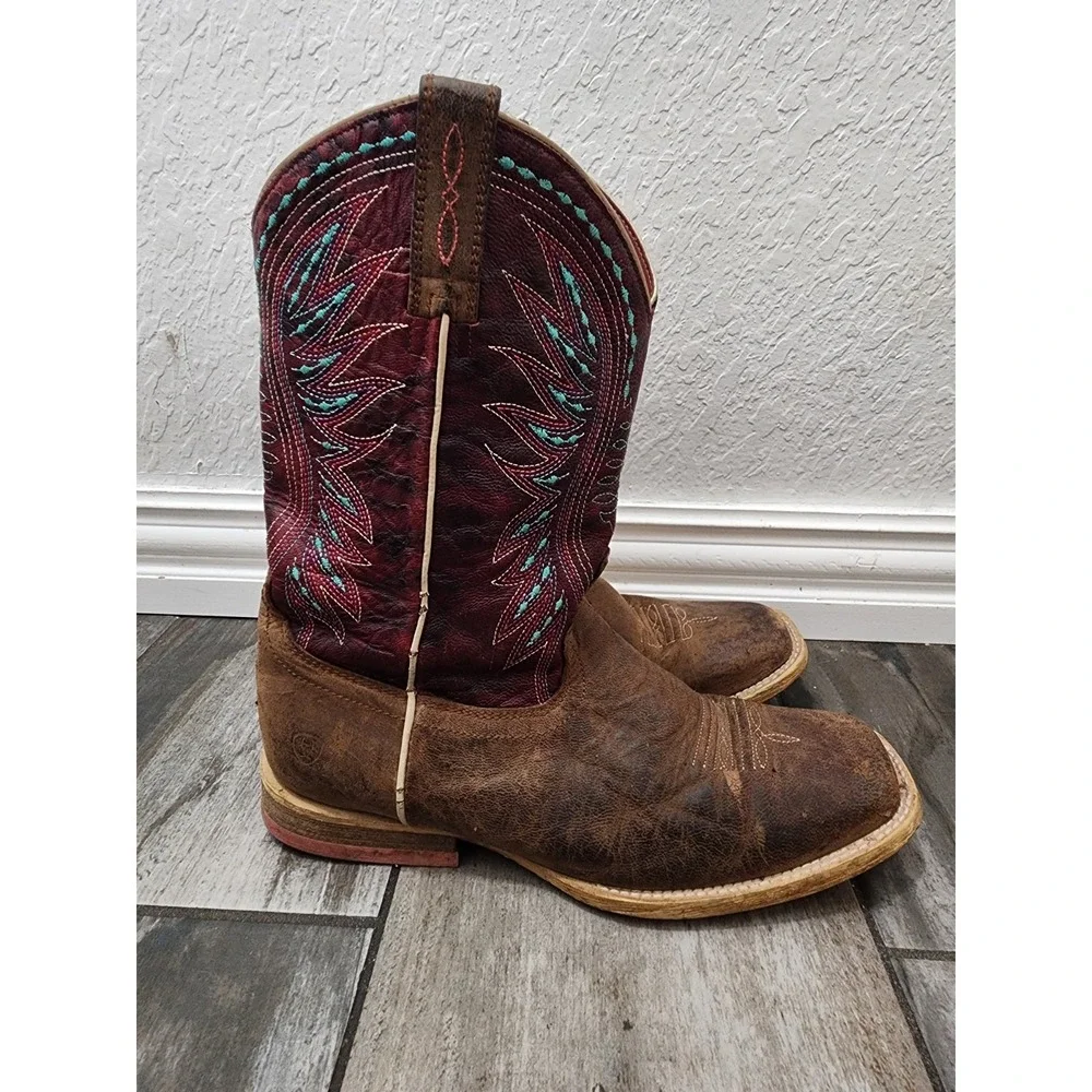Ariat Kids Size 5 Brown Multicolored Vaquera Cowboy Western Boots  10023071